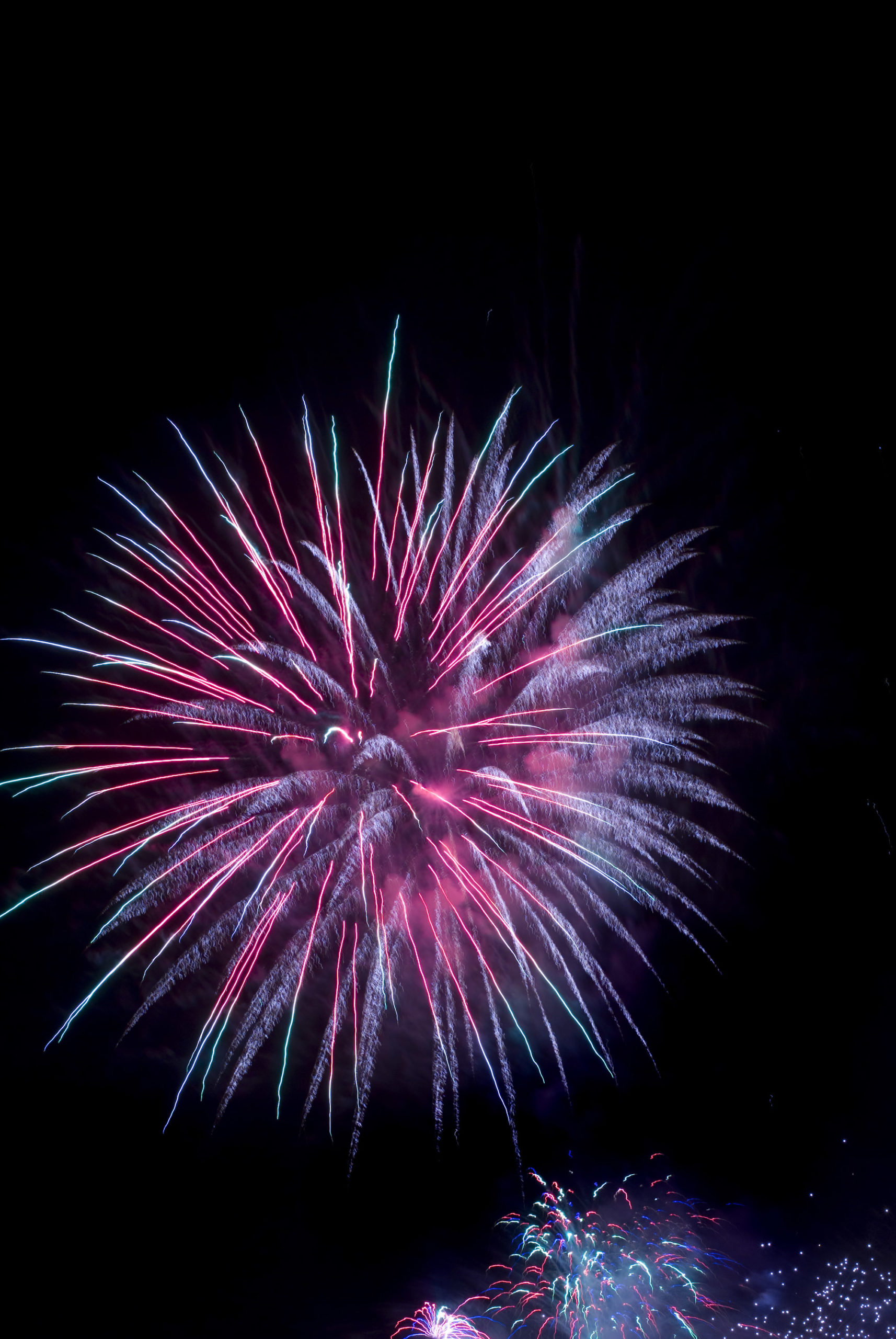 Image of fireworks downloaded from http://christmasstockimages.com/free/new_year/slides/fireworks_skyburst.htm